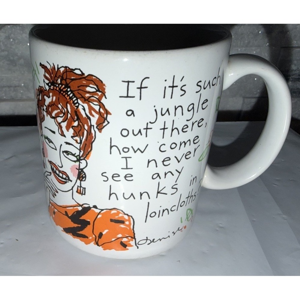 Shoebox Greetings, By Hallmark, Denise "If it's such a jungle…" Coffee Mug 1989